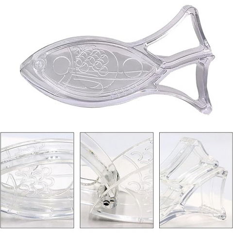 Storcator de citrice manual, rezistente, usor de folosit si depozitat, durabil, calitativ, 12x5.2 cm, model peste, transparent [4]