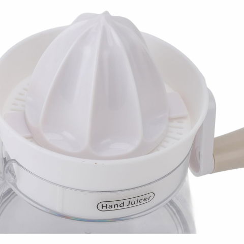 Storcator de citrice manual, rezistente, usor de folosit si depozitat, durabil, calitativ, 16.5x13cm, transparent/ alb [4]