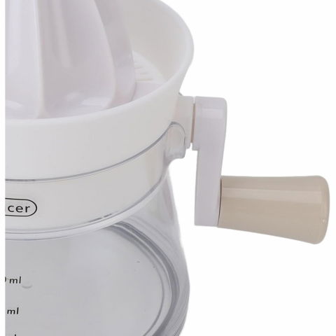 Storcator de citrice manual, rezistente, usor de folosit si depozitat, durabil, calitativ, 16.5x13cm, transparent/ alb [3]