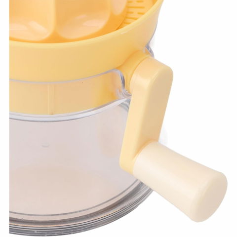 Storcator de citrice manual, rezistente, usor de folosit si depozitat, durabil, calitativ, 16.5x13cm, transparent/ galben [3]