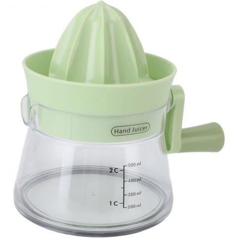Ajutoare pentru gatit - Storcator de citrice manual, rezistente, usor de folosit si depozitat, durabil, calitativ, 16.5x13cm, transparent/ verde