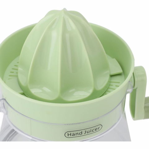 Storcator de citrice manual, rezistente, usor de folosit si depozitat, durabil, calitativ, 16.5x13cm, transparent/ verde [4]