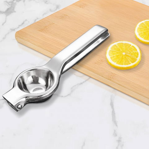 Storcator de citrice manual, storcator de fructe moi, rezistent, usor de folosit si depozitat, durabil, calitativ, 20.5 x 7cm, inox, argintiu [1]