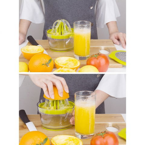 Storcator de fructe 2 in 1, cu razatoare si separator ou, 14.8 x 8 x 13 cm, verde [6]
