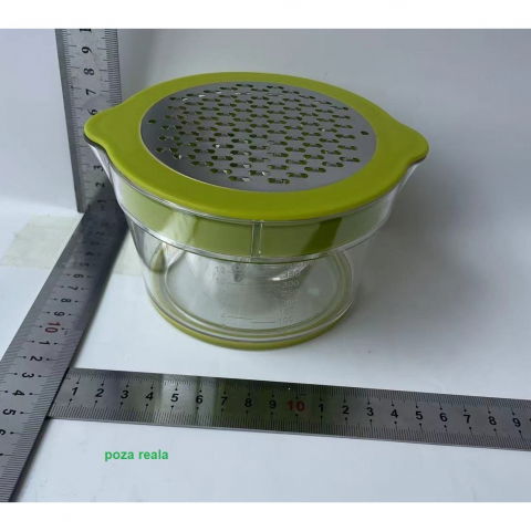 Storcator de fructe 2 in 1, cu razatoare si separator ou, 14.8 x 8 x 13 cm, verde [14]