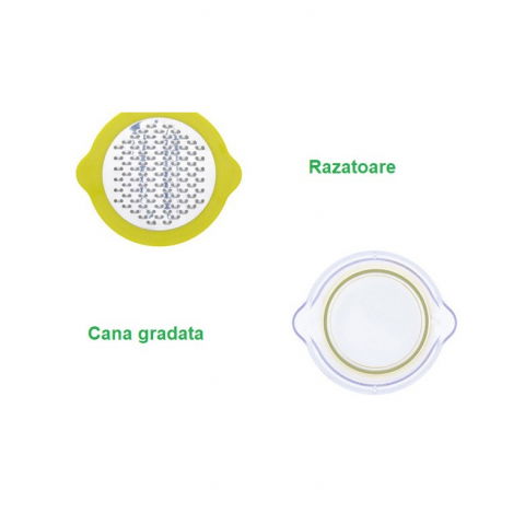 Storcator de fructe 2 in 1, cu razatoare si separator ou, 14.8 x 8 x 13 cm, verde [8]