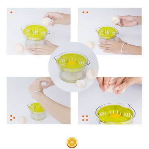 Storcator de fructe 2 in 1, cu razatoare si separator ou, 14.8 x 8 x 13 cm, verde [7]