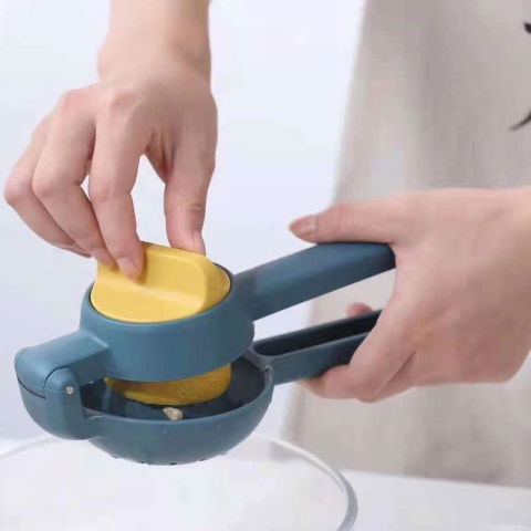 Storcator manual citrice, pentru lamai, portocale, cu actiune dubla, usor de utilizat, material abs rezistent, 8x10x22 cm, albastru [3]