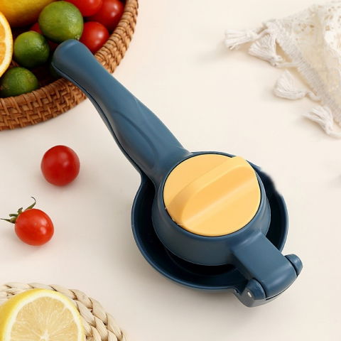 Storcator manual citrice, pentru lamai, portocale, cu actiune dubla, usor de utilizat, material abs rezistent, 8x10x22 cm, albastru [2]