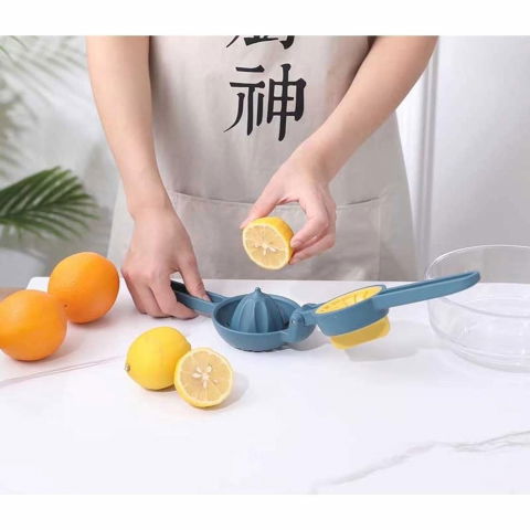 Storcator manual citrice, pentru lamai, portocale, cu actiune dubla, usor de utilizat, material abs rezistent, 8x10x22 cm, albastru [6]