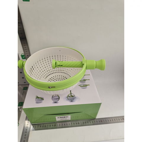 Strecuratoare multifunctionala rotativa, cu maner, material abs, 22x12 cm, maner 18 cm, cu ventuza pentru prindere sigura, practic si usor de folosit, verde [8]