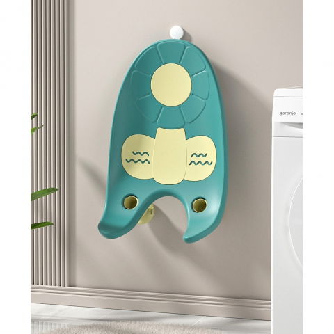 Suport de baie bebelusi, 0-12 luni, montare pe chiuveta/lavoar/cada, ventuze antiderapante cu intaltime reglabila, 50 x 24 x 12.5 cm, verde [1]