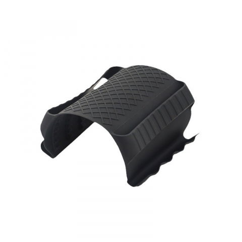 Organizatoare si accesorii pentru bucatarie - Suport de silicon multifunctional de mana, pentru cuptor, alimente fierbinti, carne, izolare termica, anti-alunecare, 18x12x1.5 cm, negru