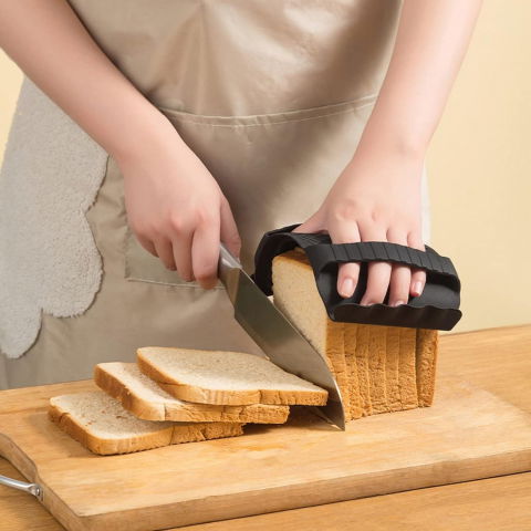 Suport de silicon multifunctional de mana, pentru cuptor, alimente fierbinti, carne, izolare termica, anti-alunecare, 18x12x1.5 cm, negru [6]