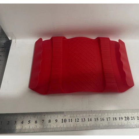 Suport de silicon multifunctional de mana, pentru cuptor, alimente fierbinti, carne, izolare termica, anti-alunecare, 18x12x1.5 cm, rosu [1]