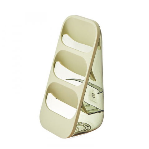 Accesorii și ustensile in bucatarie - Suport - organizator pentru tacamuri, 3 compartimente, suport pentru cosmetica, ustensile, material pp durabil, 33 x 16 x 15 cm verde