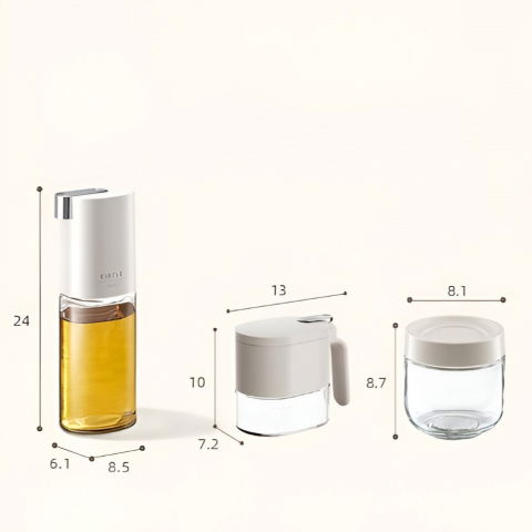 Suport pentru depozitare condimente, ulei, otet, montare pe perete din 9 piese, uz casnic, pentru bucatarie, 24 x 21.9 x 31.5cm, alb [2]