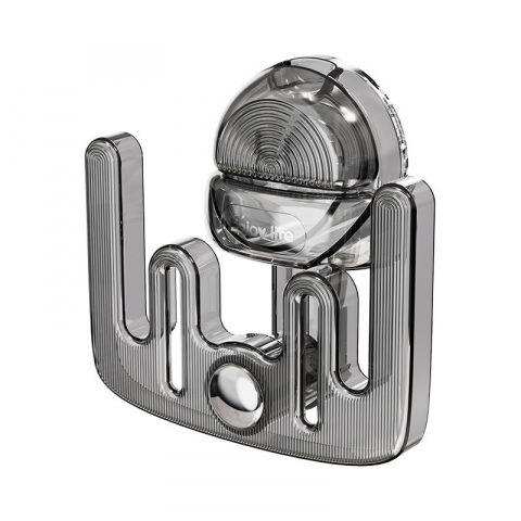 Produse ingrijire incaltaminte - Suport pentru incaltamintea de casa, fara perforare, montare pe perete, prindere adeziva, 11.6x11x4.8cm, gri transparent