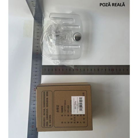 Suport pentru incaltamintea de casa, fara perforare, montare pe perete, prindere adeziva, 11.6x11x4.8cm, transparent [7]