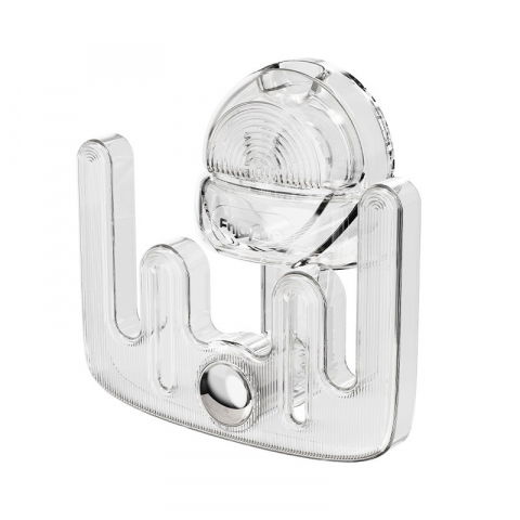 Produse ingrijire incaltaminte - Suport pentru incaltamintea de casa, fara perforare, montare pe perete, prindere adeziva, 11.6x11x4.8cm, transparent