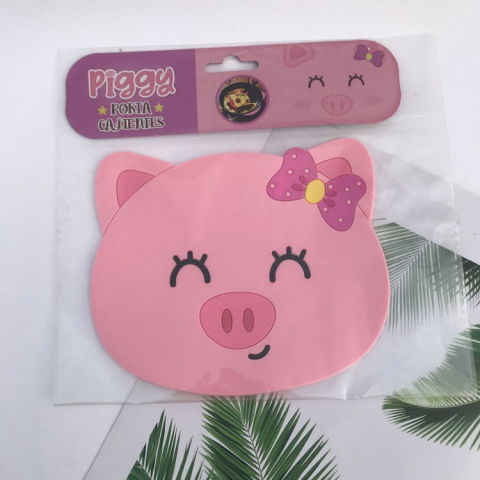 Suport pentru pahar, model urs purcelus, din pvc, 15.5x15.5 cm, rezistent la caldura, roz [3]