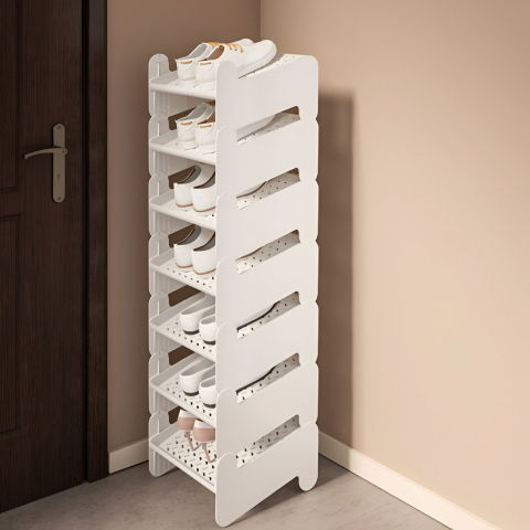 Suport pentru pantofi, cu doua straturi, organizator, antiderapant și durabil, 26x24.8x16 cm, alb [5]