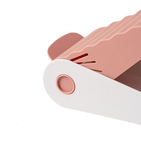 Suport pentru pantofi, cu două straturi, organizator, antiderapant și durabil, inălțime reglabilă, 25.5x11x7.5 cm, roz, 150 g [3]