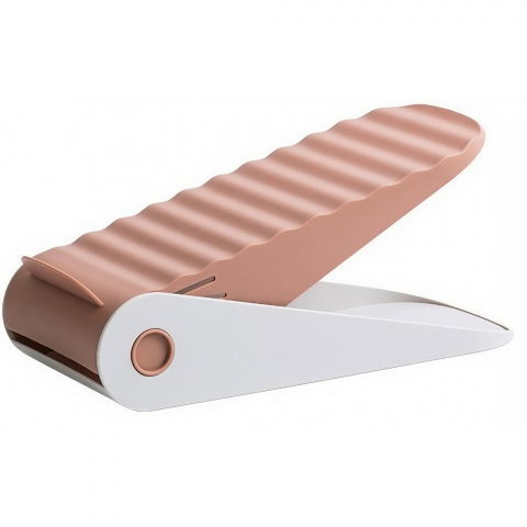 Produse ingrijire incaltaminte - Suport pentru pantofi, cu două straturi, organizator, antiderapant și durabil, inălțime reglabilă, 25.5x11x7.5 cm, roz, 150 g