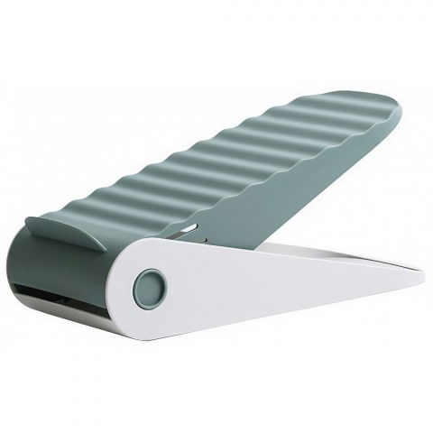 Produse ingrijire incaltaminte - Suport pentru pantofi, cu două straturi, organizator, antiderapant și durabil, inălțime reglabilă, 25.5x11x7.5 cm, verde, 150 g