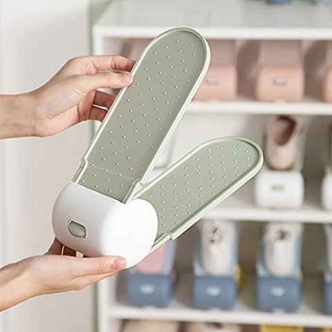 Suport pentru pantofi, cu două straturi, organizator, antiderapant și durabil, inălțime reglabilă, 28x18x11 cm, verde, 150 g [5]