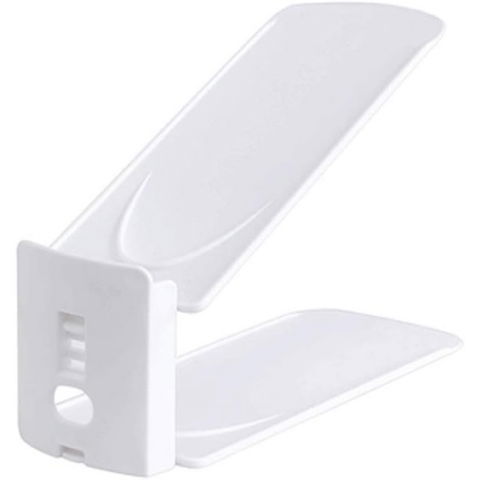 Organizatoare încăltăminte - Suport pentru pantofi, din plastic, reglabil, 2 niveluri, 27 x 10 x 20 cm, alb