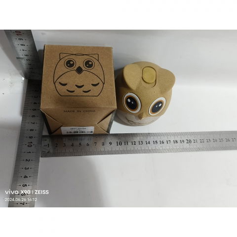 Suport pentru scobitori, model bufnita, multifunctional, 8.3x7.8 cm, portocaliu [1]