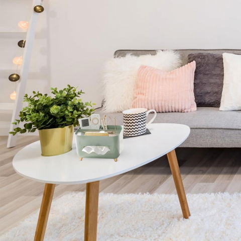 Suport pentru servetele, cutie multifunctionala, design minimalist, abs, cu suport pentru obiectele personale, pentru birou, 21x15x13 cm, verde [6]