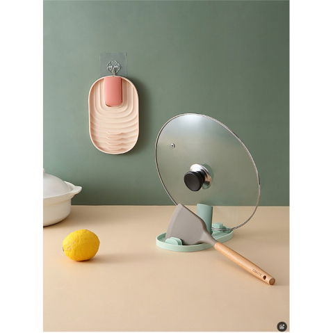 Suport pliabil, pentru capace, linguri, multifunctional, plasare pe blatul de bucatarie, 11.5 x 18 x 2.2 cm, albastru inchis [8]