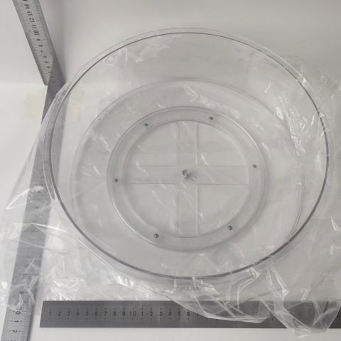 Suport rotativ pentru condimente, multifunctional, rotund, 360 de grade, pentru bucatarie, plastic, 30.5x30.5x10 cm, transparent [7]