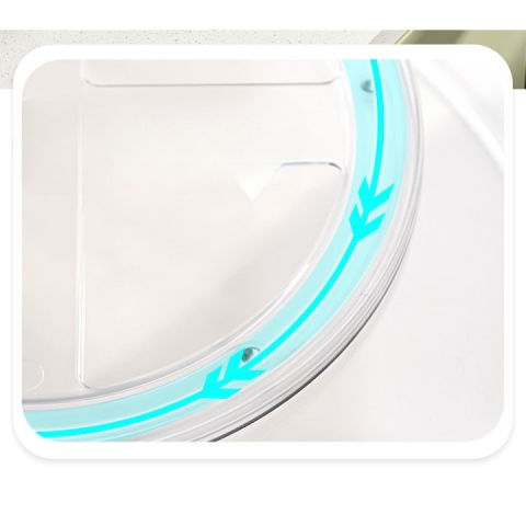 Suport rotativ pentru condimente, multifunctional, rotund, 360 de grade, pentru bucatarie, plastic, 30.5x30.5x10 cm, transparent [6]