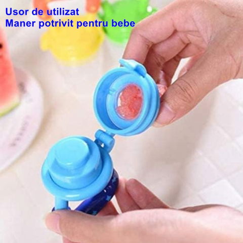 Suzeta pentru diversificarea alimentatiei/dentitie  potrivit pentru fructe si piure proaspat, albastru, fara bpa [1]