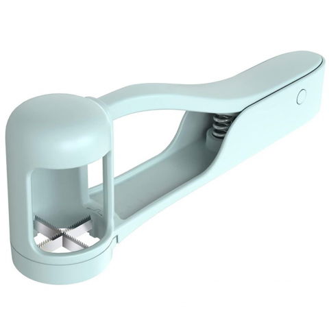 Accesorii pentru pregătirea alimentelor - Taietor de struguri manual, usor de curatat si folosit, plastic si otel, albastru deschis, 16.5x5.5 cm