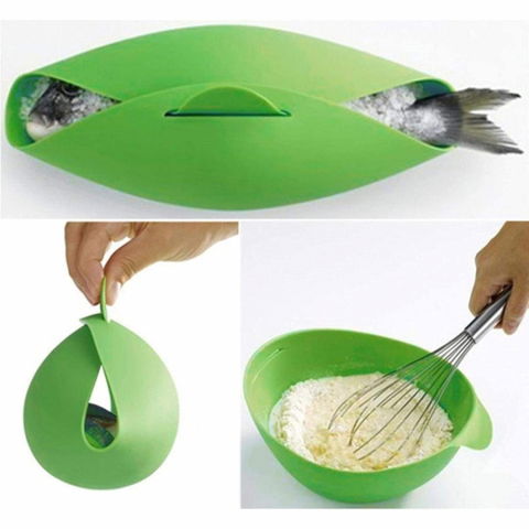 Tava de copt pentru cuptor, pentru paine, peste, legume, din silicon, pliabila, multifunctionala, forma pentru preparare si gatiere, 24.5x9 cm, verde [7]