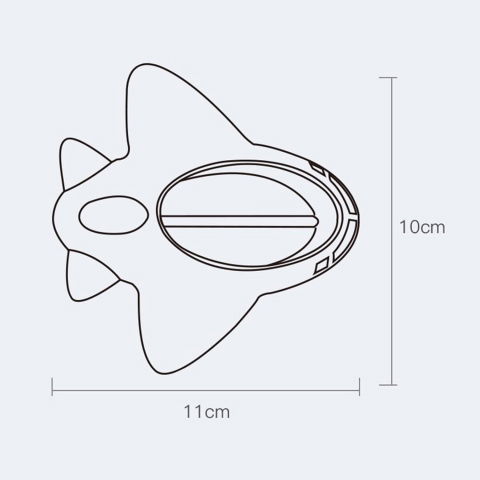 Termometru pentru baie, plutitor, rezistent la apa, multifunctional, model avion, 11x10x4 cm, rosu [4]