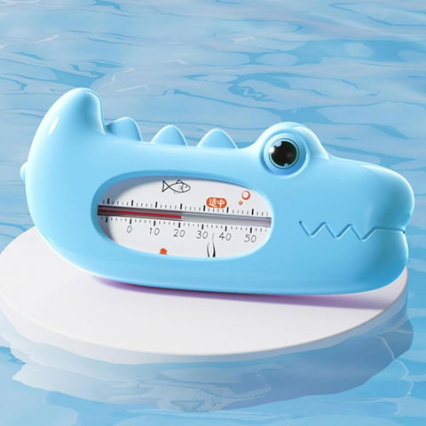 Termometru pentru baie, plutitor, rezistent la apa, multifunctional, model crocodil, 2.7x6.5x3.7 cm, albastru [1]