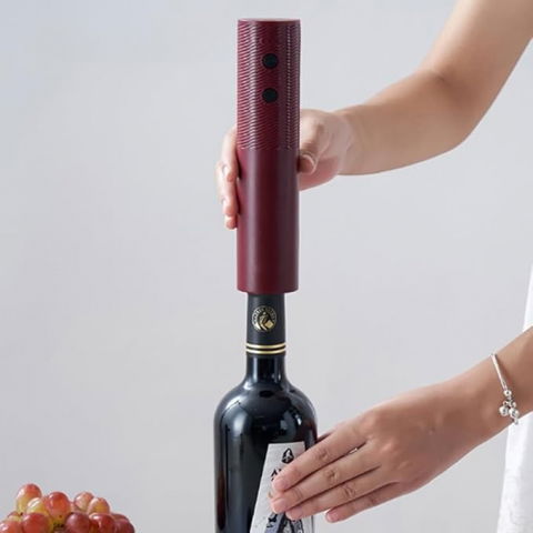 Tirbuson electric, deschizator sticle de vin, incarcare usb, 20 x 4.6 cm, negru [5]