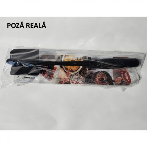 Tocator de carne manual, cu lama pentru tocarea si amestecarea carnii, 28x6cm, cu 5 lame curbate, rezistent la caldura, multifunctional, plastic rezistent, negru [8]