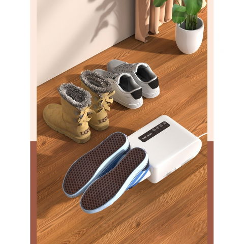 Uscator de pantofi, functie de uscare, dezinfectie, dezodorizare, montaj pe perete fara perforare, din pvc, silentios, timer, alb [5]