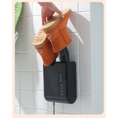 Uscator de pantofi, functie de uscare, dezinfectie, dezodorizare, montaj pe perete fara perforare, din pvc, silentios, timer, negru [5]
