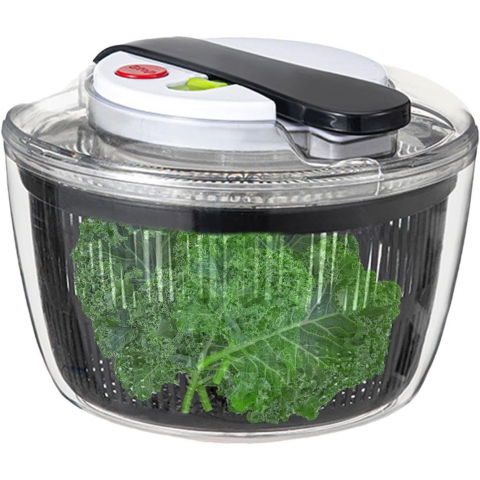 Uscator manual pentru salata si verdeturi, plastic, 16x15x21 cm, capacitate 3l, negru [1]