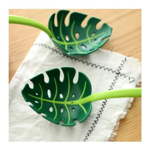 Ustensila bucatarie universala tip frunza, material abs, creativa, design unic si modern, 30x9.5 cm, verde [3]