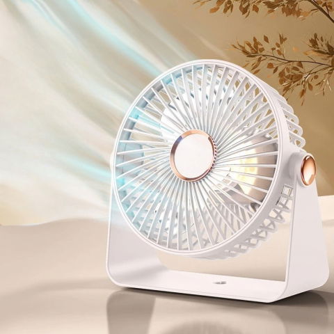 Ventilator 2in1, de masa/de perete, incarcare usb, 3.7 v, 4.5 w, 1200 mah, 17.5 x 17 x 7.6 cm, alb [2]