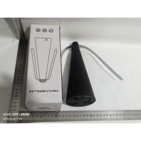 Ventilator exterior, repelent pentru muste/tantari, cablu usb, slot baterii, 9 x 9 x 20 cm, negru [9]