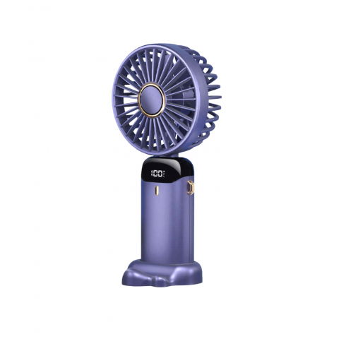 Îngrijire şi confort acasă - Ventilator ultra portabil cu aromaterapie, 3 in 1, de mana, de birou, de gat, 5 trepte de viteza, incarcare usb, autonomie 12h, pliabil, cu ecran lcd, mov